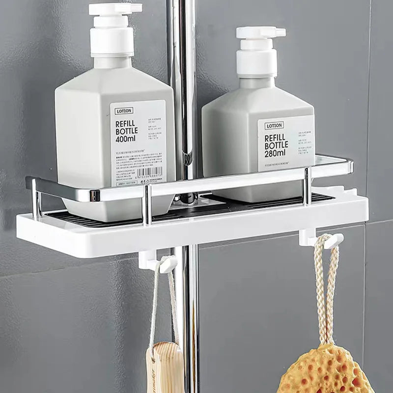Adjustable No-Drill Shower Rack