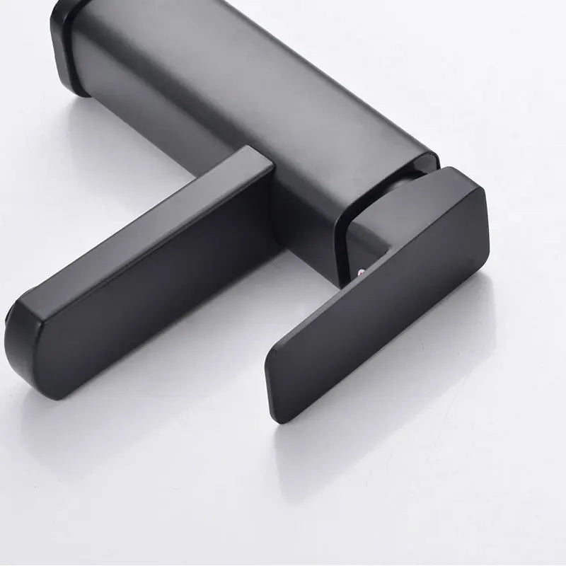 Black/Chrome Deck-Mounted Bathroom Faucets