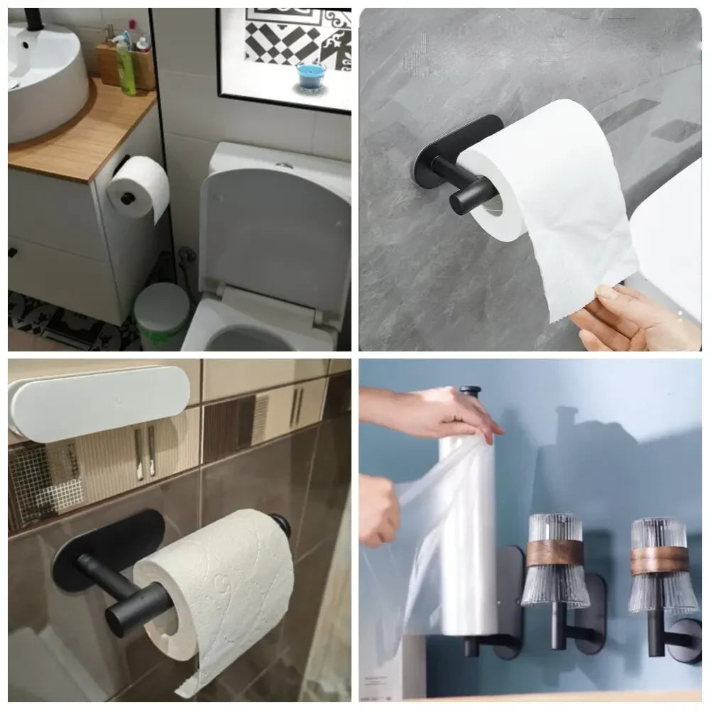 Adhesive Toilet Paper & Towel Holder