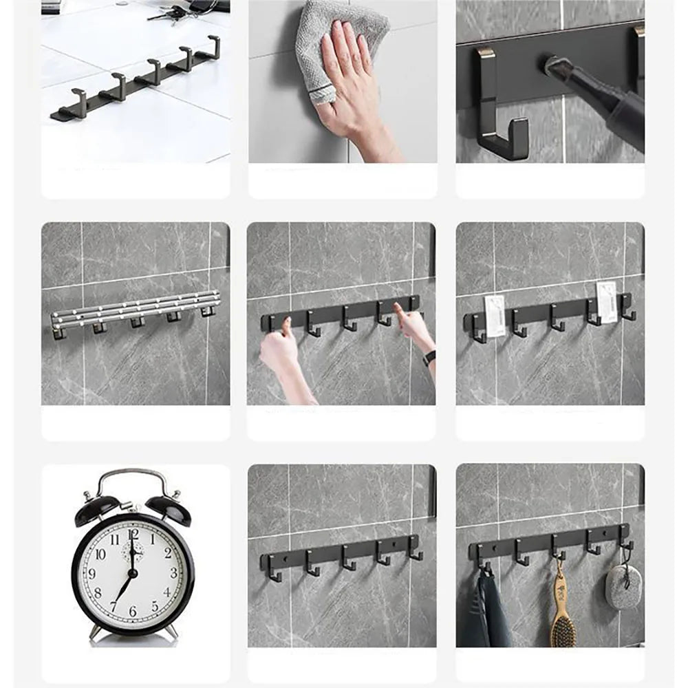 Wall-Mounted Clothes Hanger Hooks