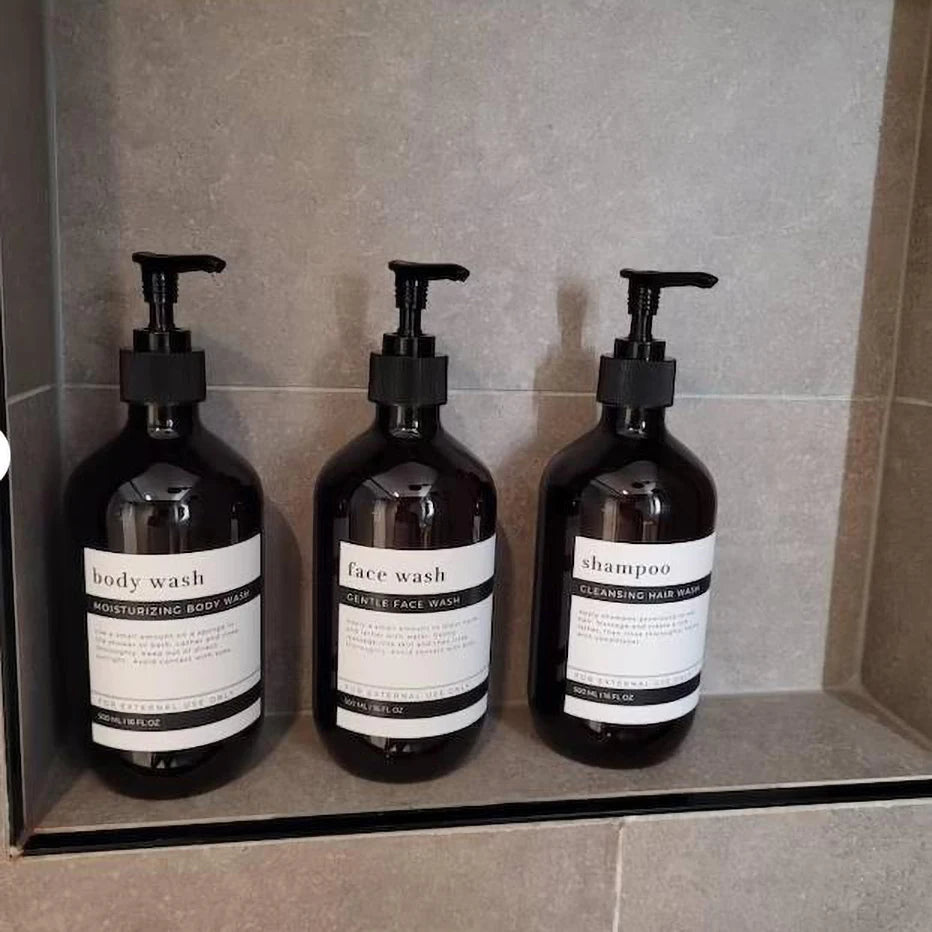 Amber Shower Dispenser Trio