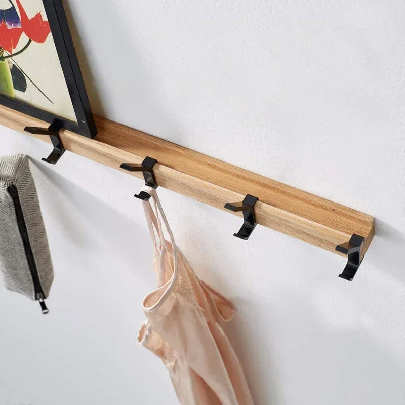 Nordic Wall-Mounted Coat Rack with 5 Movable Hooks