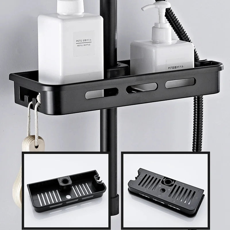 Adjustable No-Drill Shower Rack