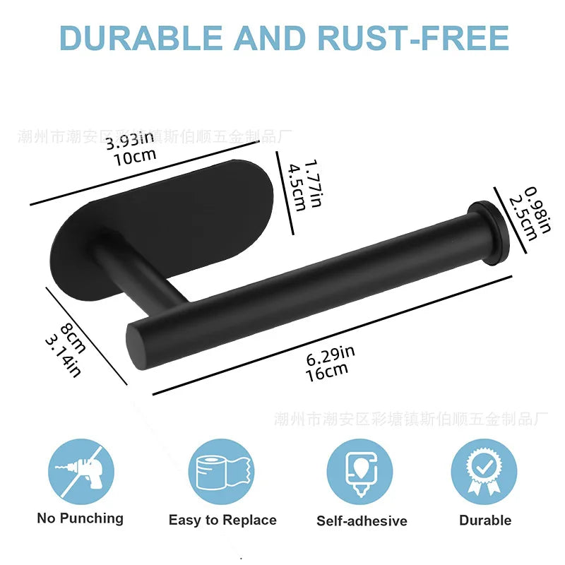 Adhesive Toilet Paper & Towel Holder