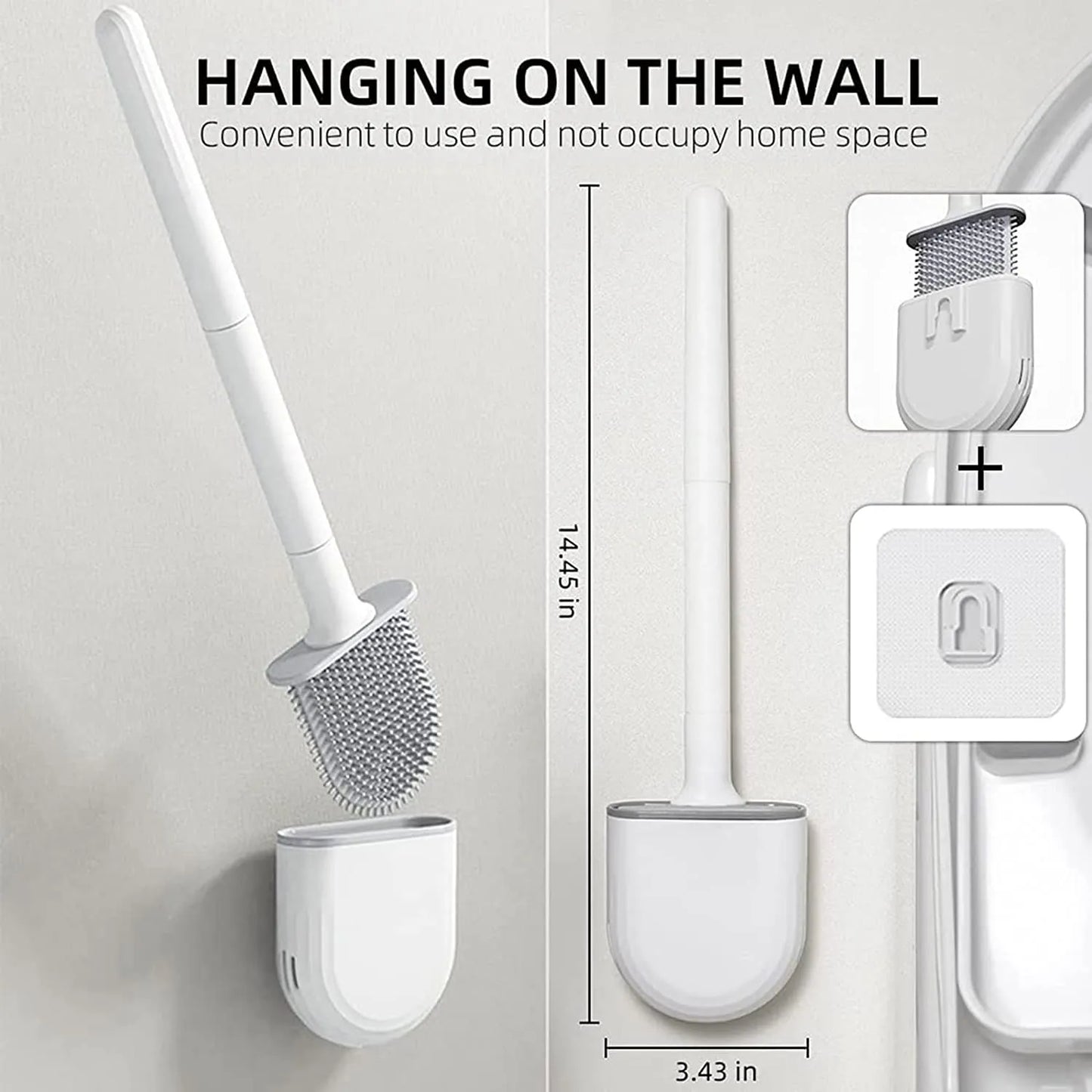 Silicone Wall-Mounted Toilet Brush
