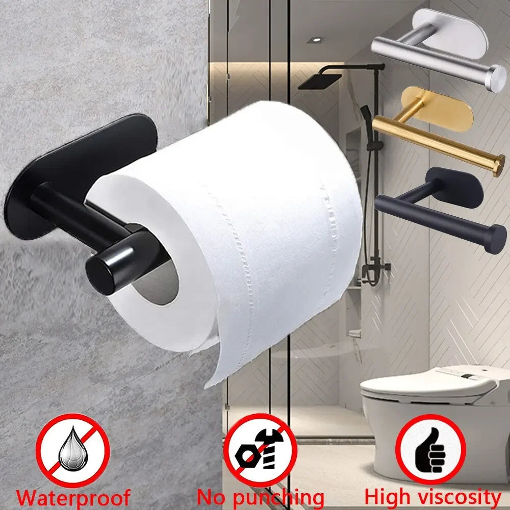Adhesive Toilet Paper & Towel Holder
