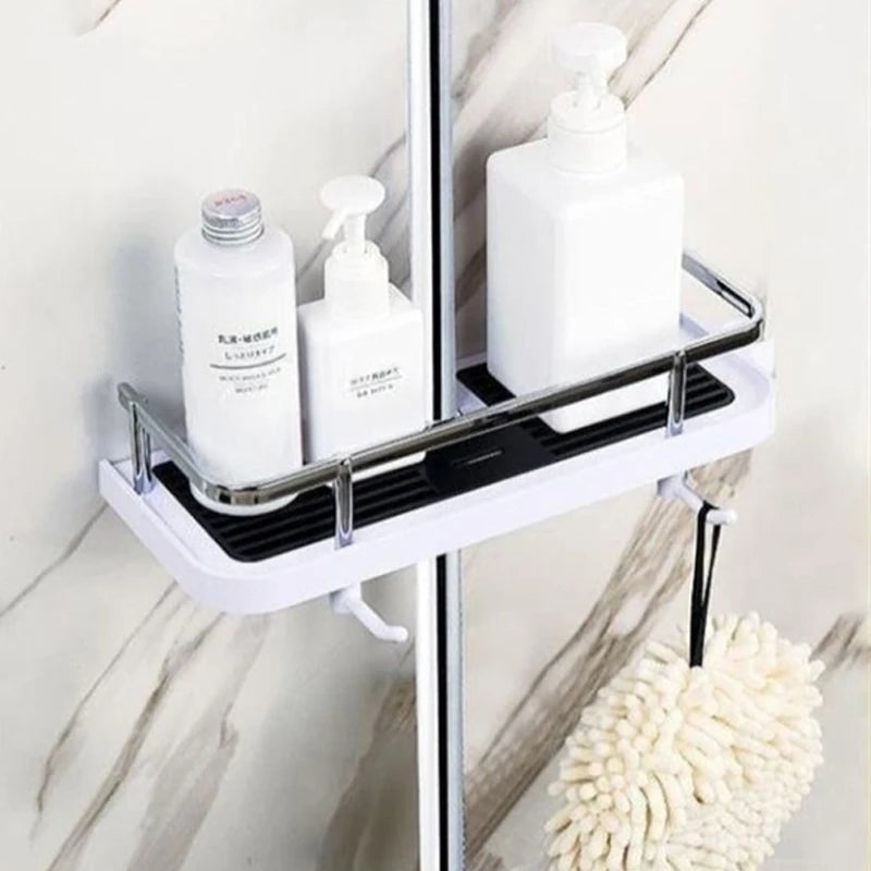 Adjustable No-Drill Shower Rack
