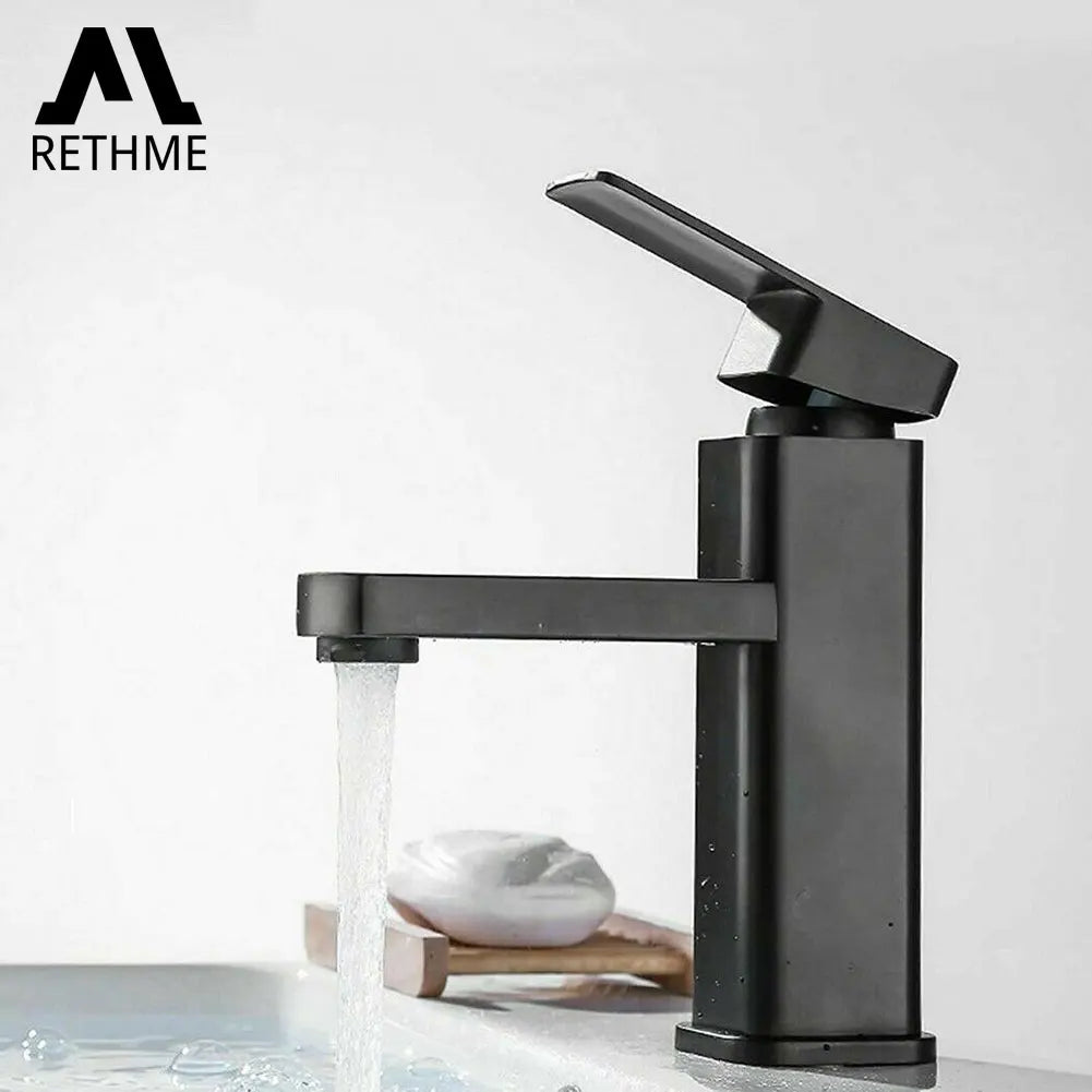 Black/Chrome Deck-Mounted Bathroom Faucets