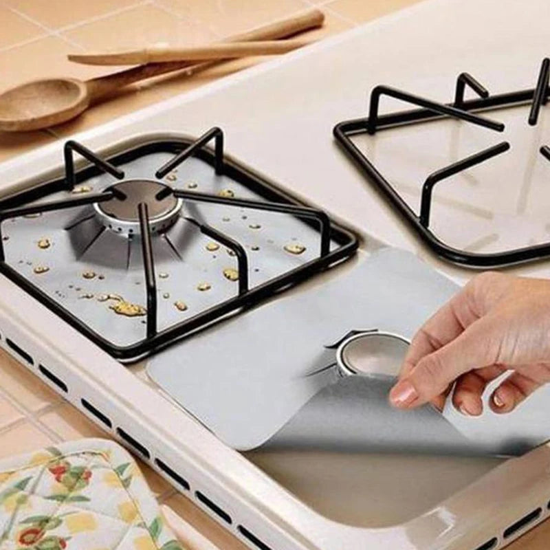 4Pcs Reusable Gas Stove Protectors – Burner Covers