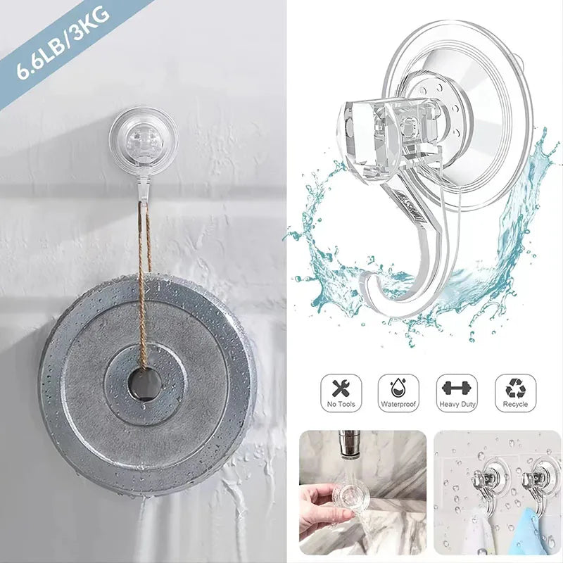 Heavy Duty Vacuum Suction Hooks - Set of 10