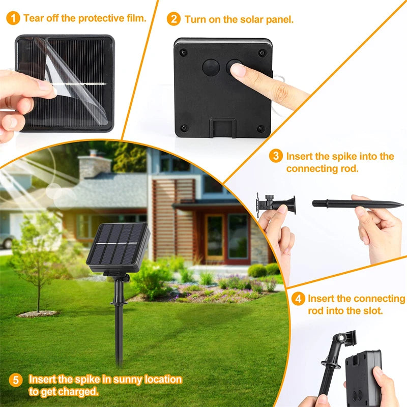 Solar LED Outdoor Garland Lights - Waterproof