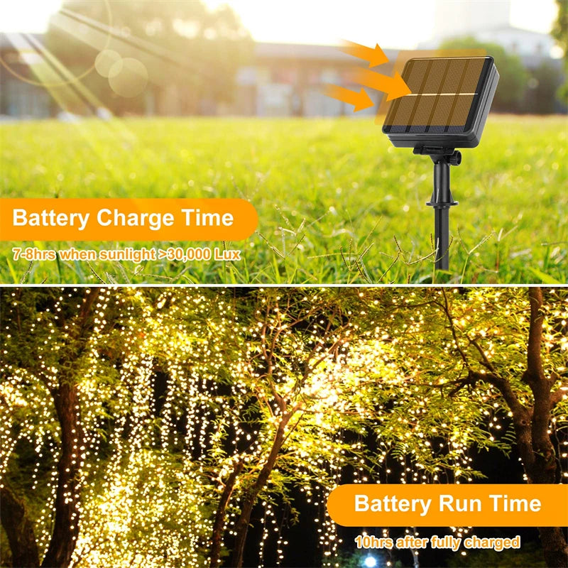 Solar LED Outdoor Garland Lights - Waterproof